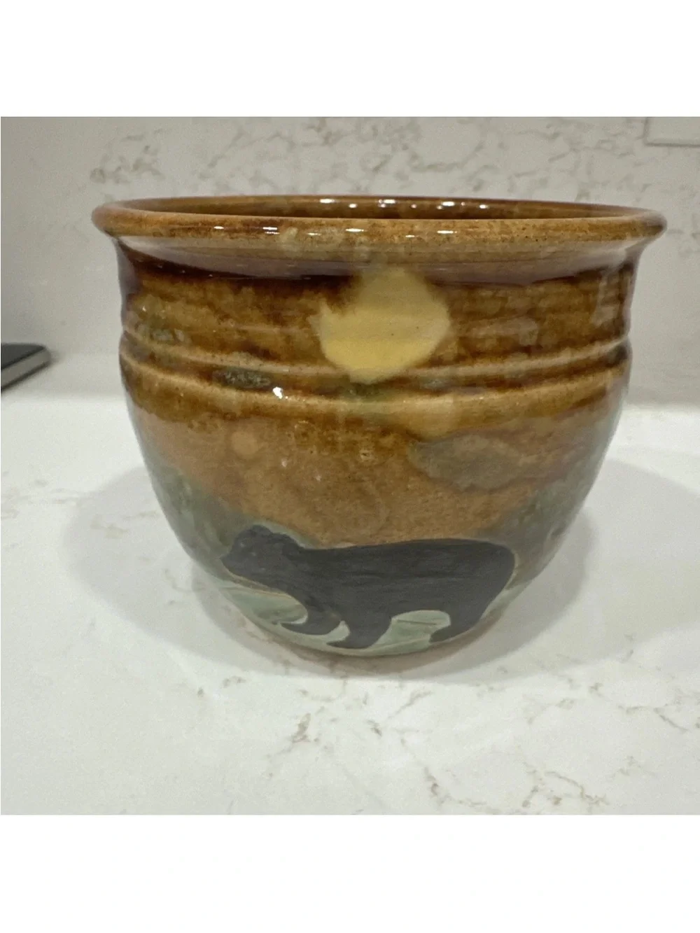 Black Bear Pottery Dip Chiller Jones Pottery Gatlinburg, TN Smoky Mountains